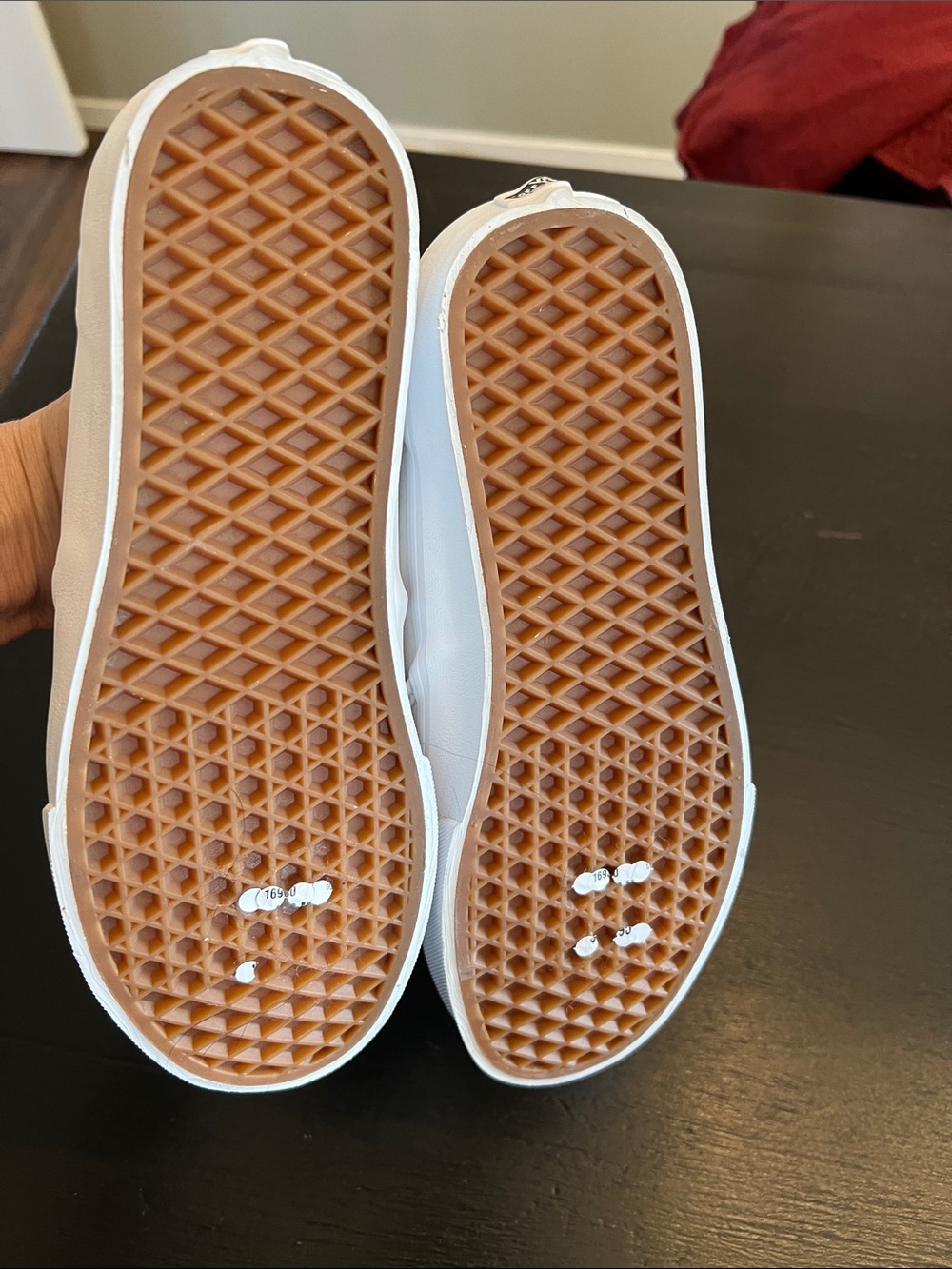 Vans Slip-On Checkerboard Canvas Sneakers white women 9.5 men’s 8 - Picture 3 of 6